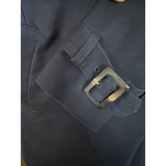 Tommy Hilfiger Womens Double-Breasted Navy Trench Coat XS - Picture 3 of 6